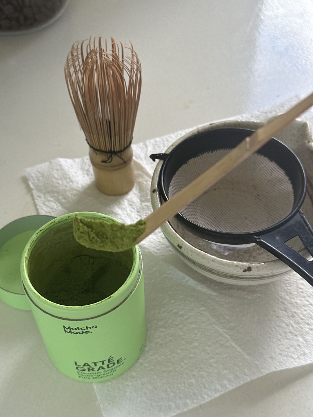 Customer photo review of Unsweetened Matcha Latte