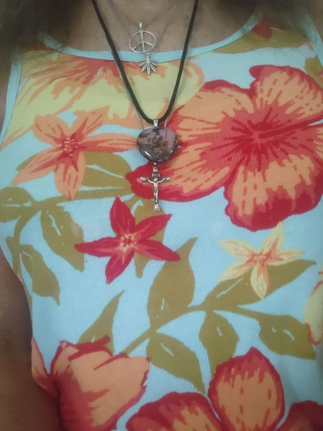Customer photo review of Gemstone Heart Positive Energy Necklace