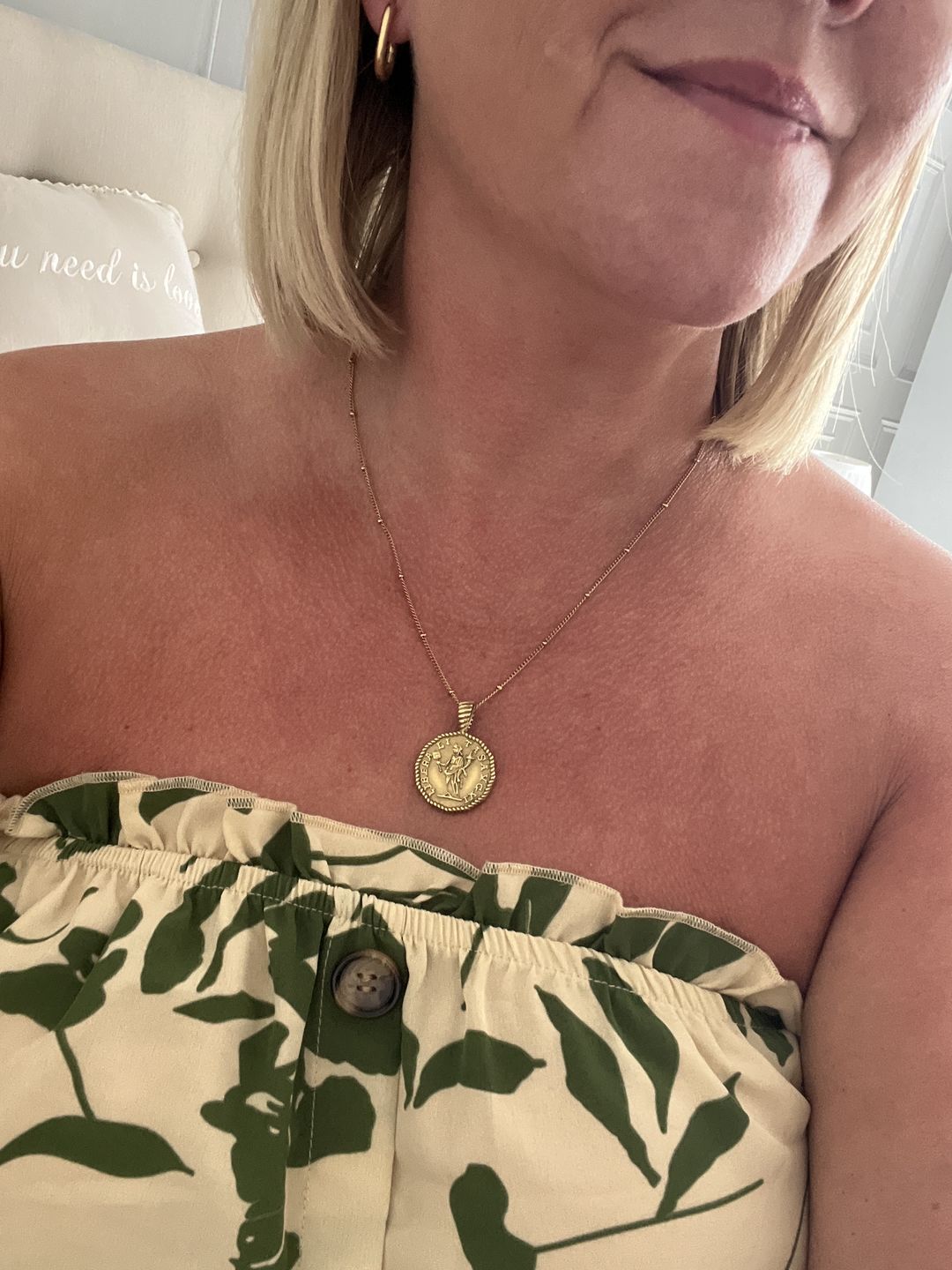 Customer photo review of Athena Coin Necklace