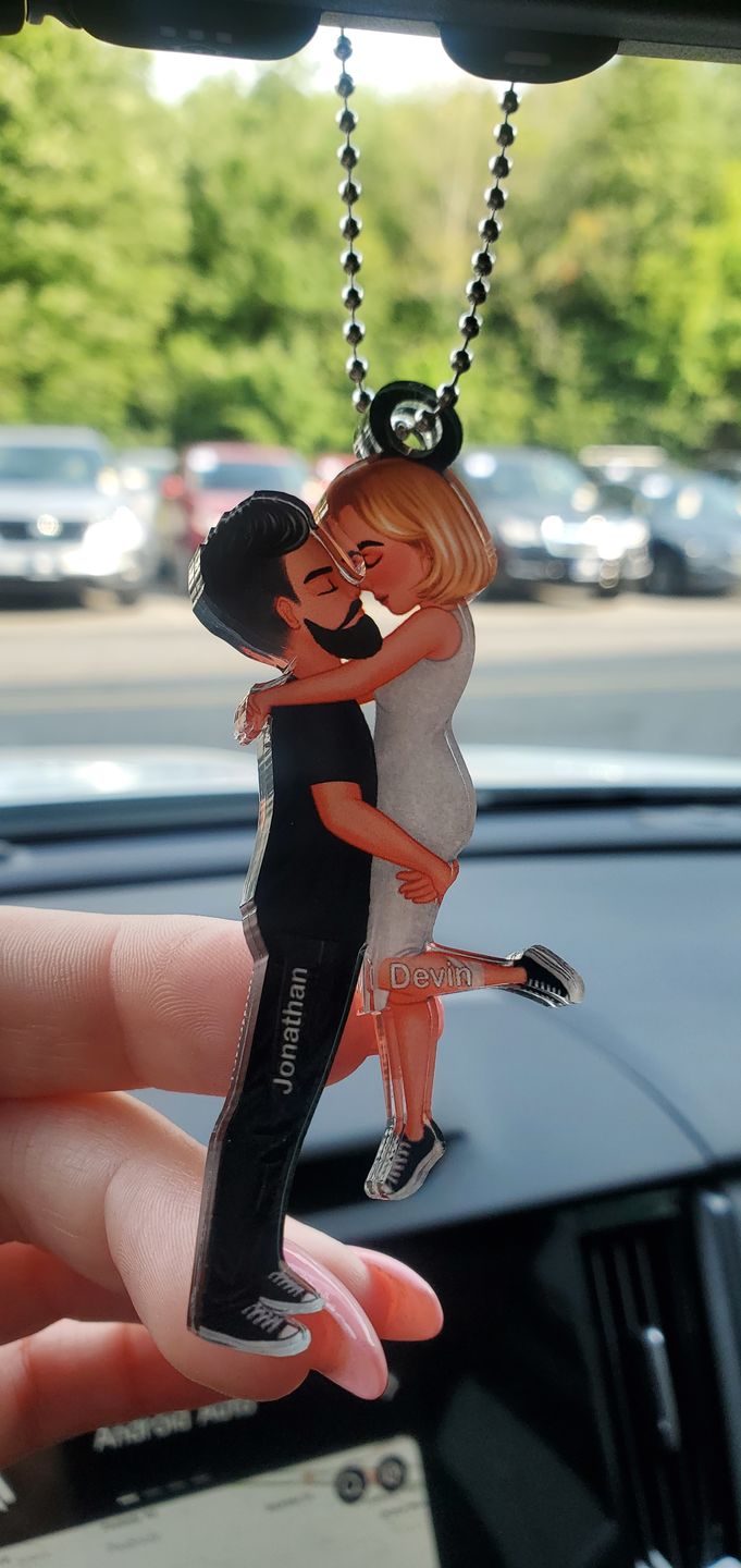 Customer photo review of Hug Couple Personalized Ornament Perfect Gift For Your Lover