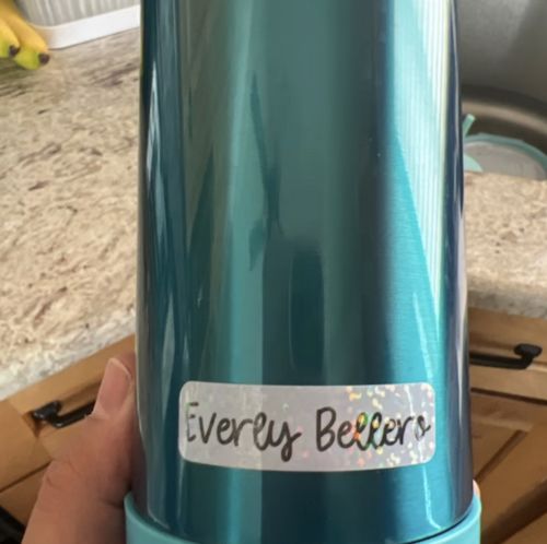 Customer photo review of Kid Name Sticker Pack