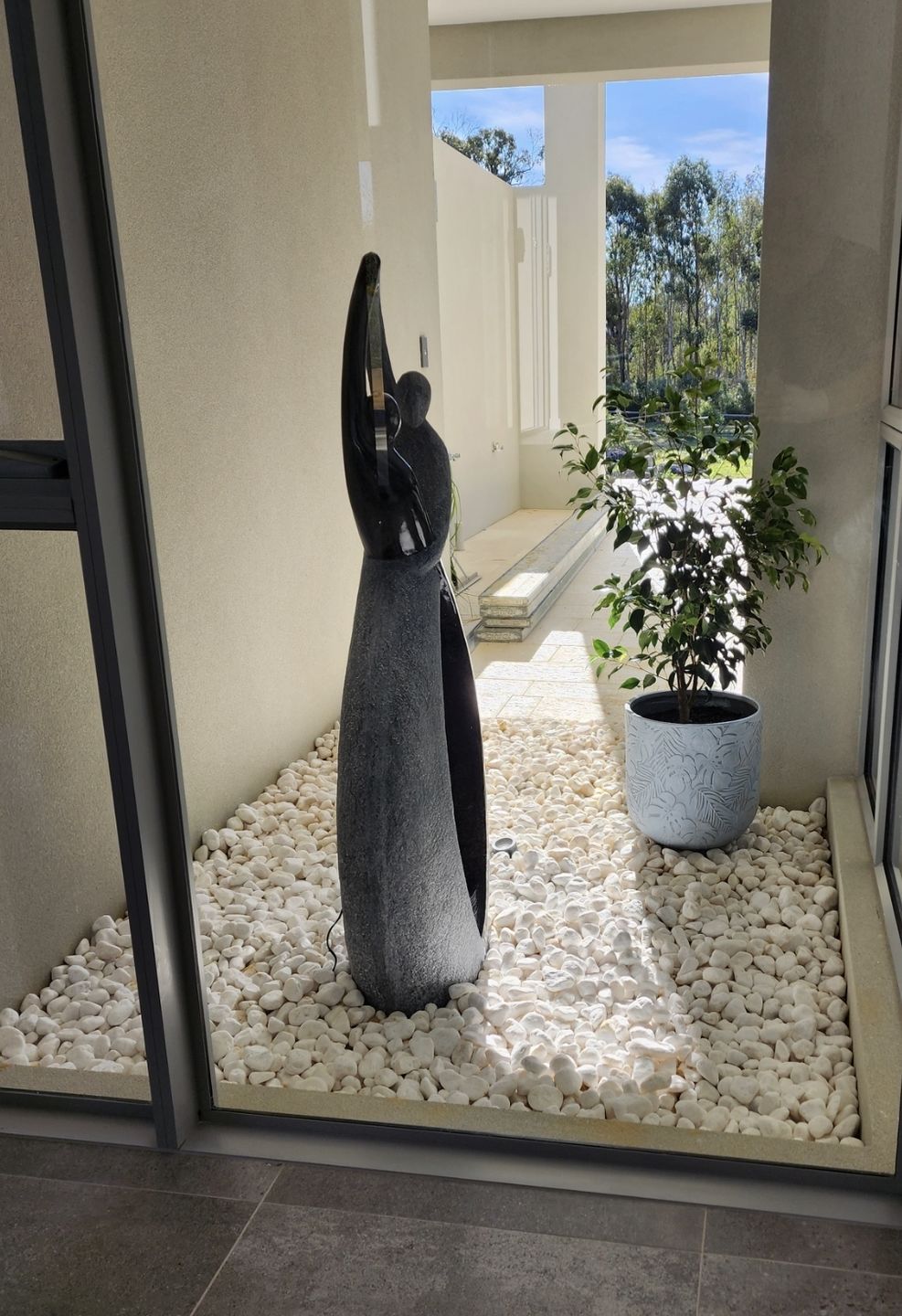 Customer photo review of Harmony Dancers Tall Indoor & Outdoor Water Feature - 145cm