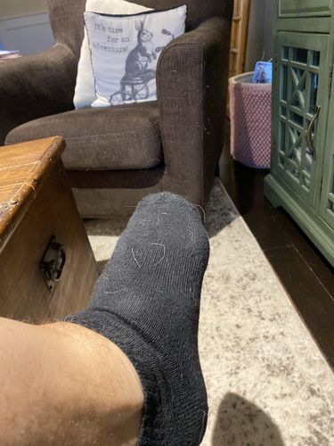 Customer photo review of J.B. Field's Athletic "Bamboo Cushion" Low-Cut Ankle Socks