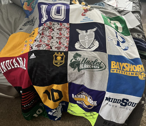 T-shirt quilt featuring hazel hurricanes, midd south soccer by NATALIE from NJ