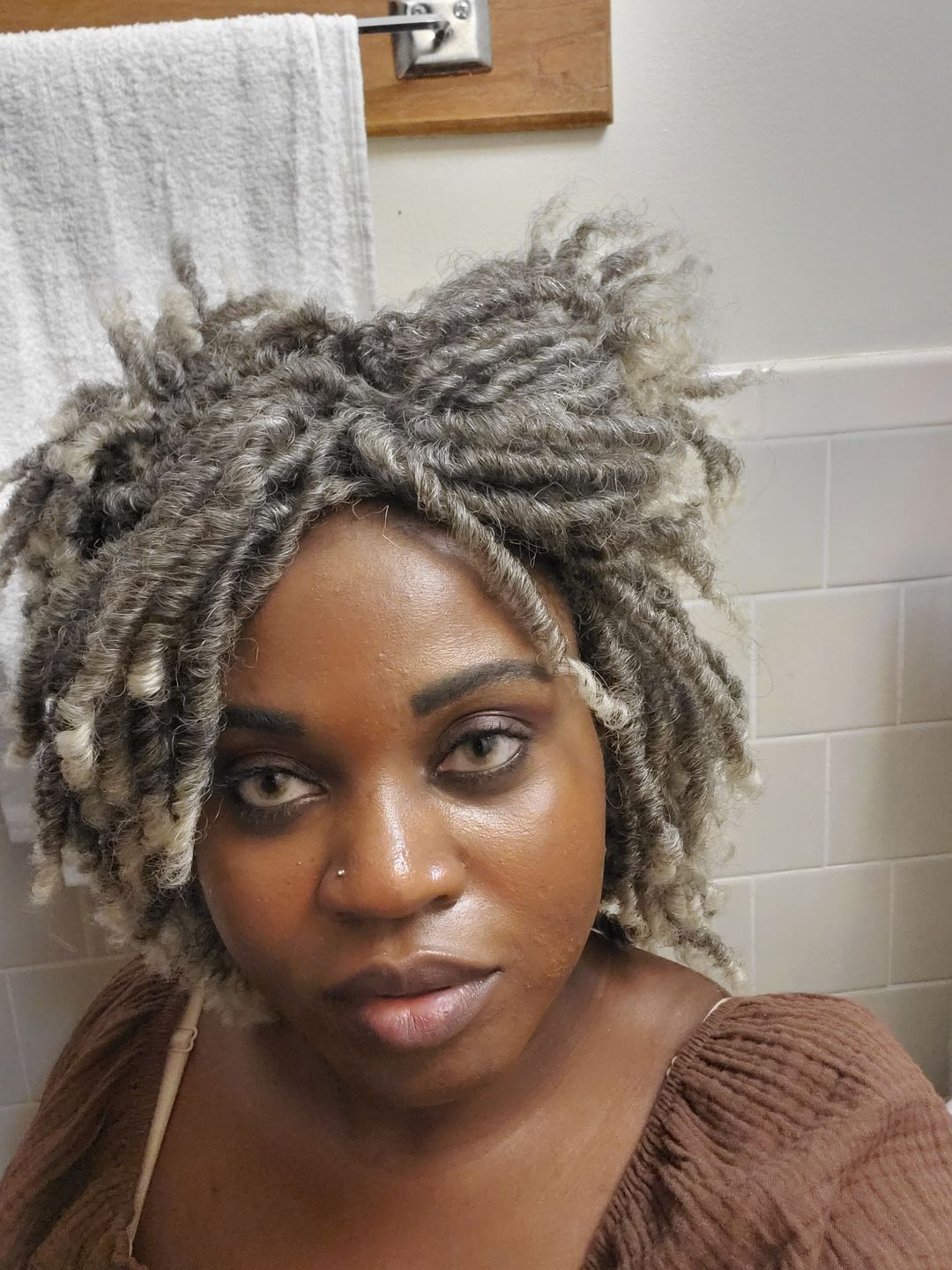 Customer photo review of Hidrocor AVELA Brown Prescription Colored Contact Lenses