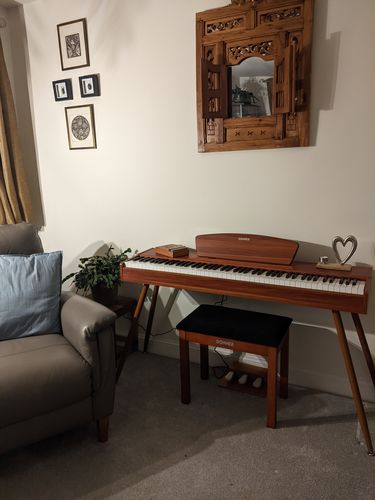 Customer photo review of Donner DDP-80 Wooden Style 88 Key Weighted Digital Piano with Stand & 3 Pedal