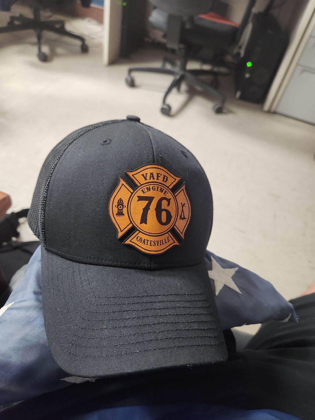 Customer photo review of Custom Maltese Leather Patch Hat