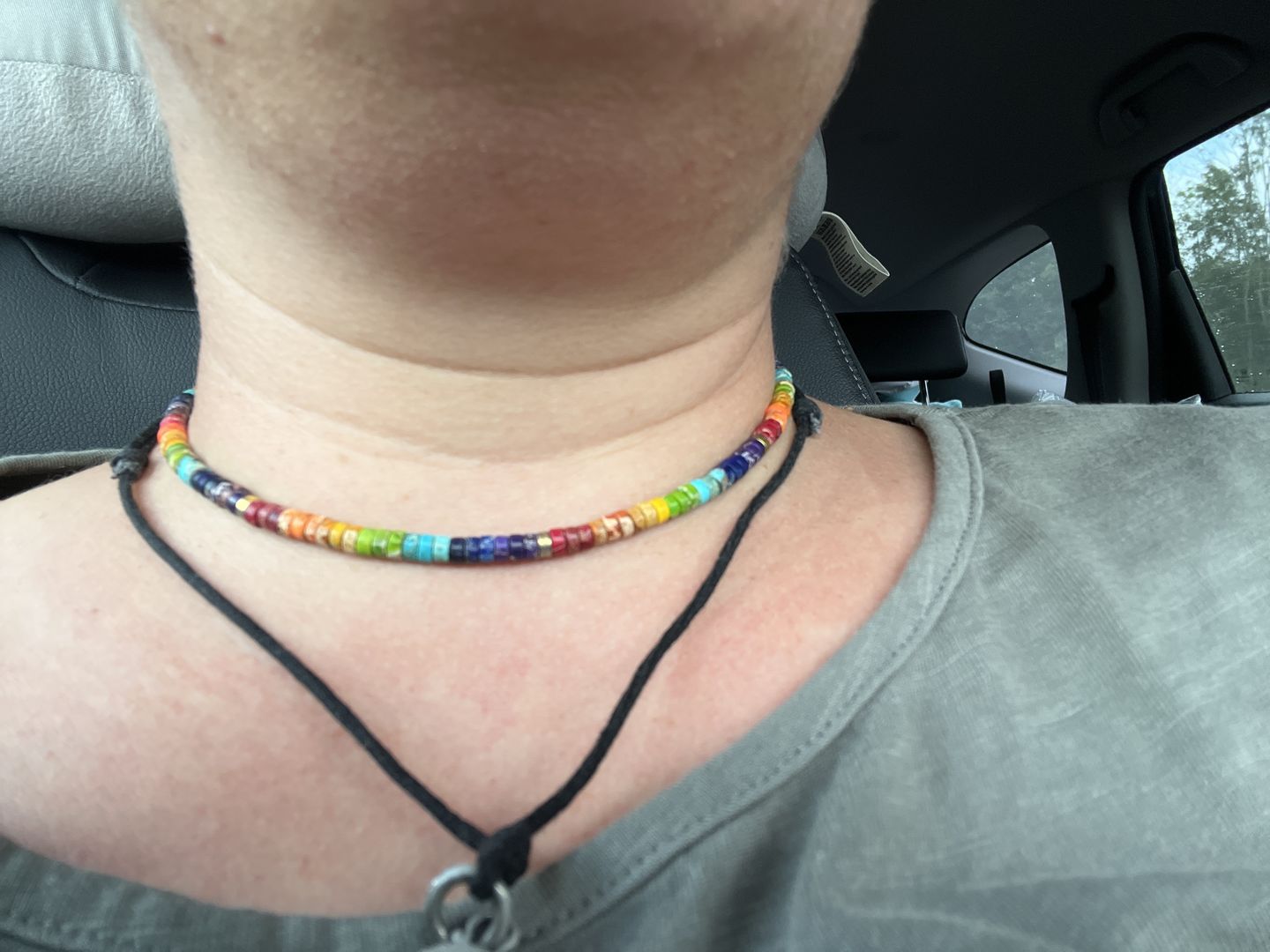Customer photo review of 7 Chakra Halskette mit natürlichem Jaspis
