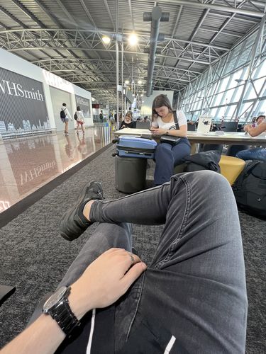 Customer photo review of Dark Grey Cargo Pants V2