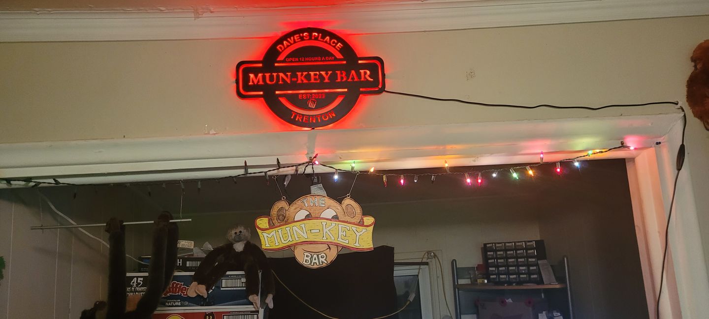 Customer photo review of Personalized LED Color Changing Man Cave Sign