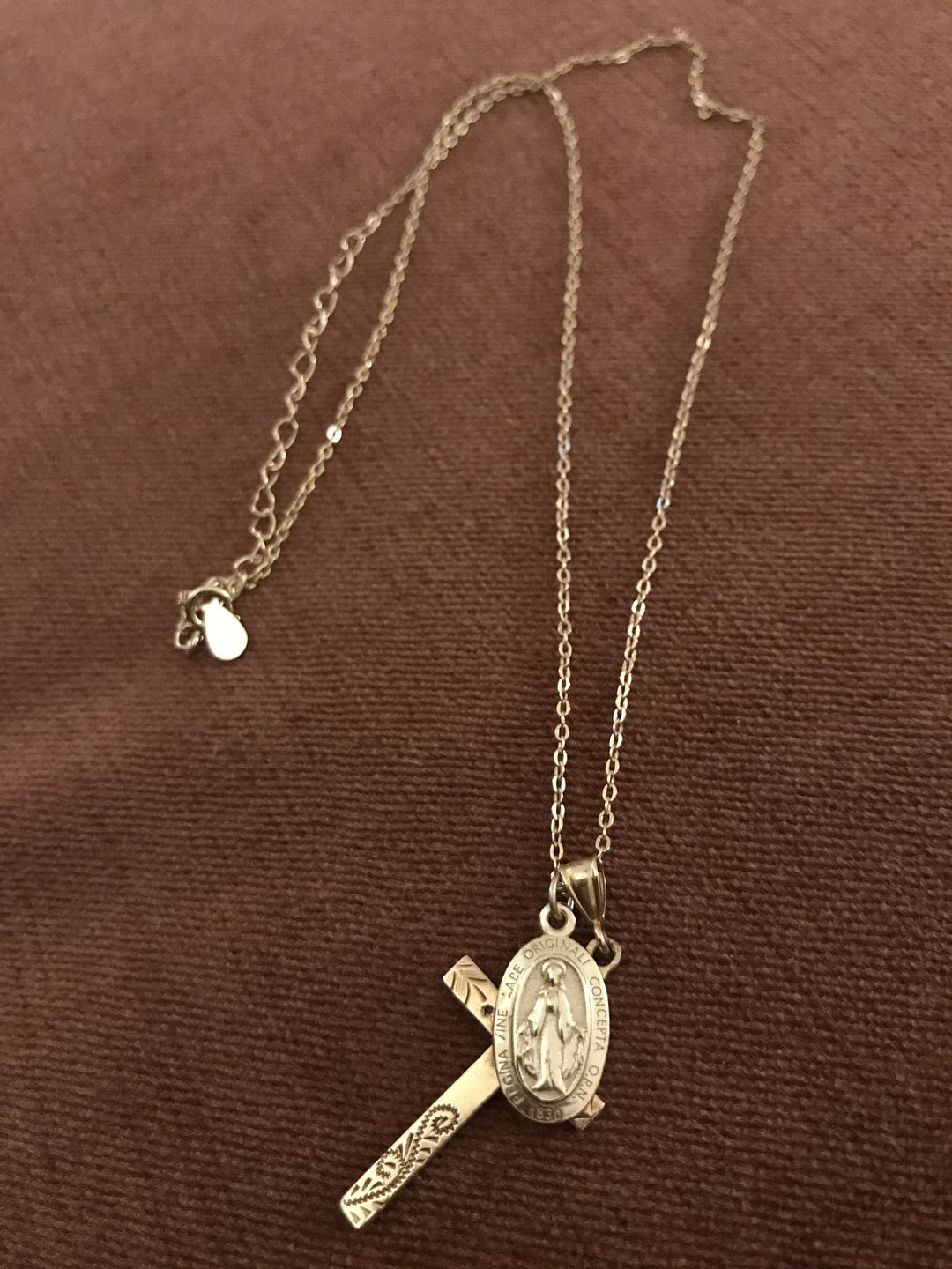 Customer photo review of Miraculous Medal Necklace