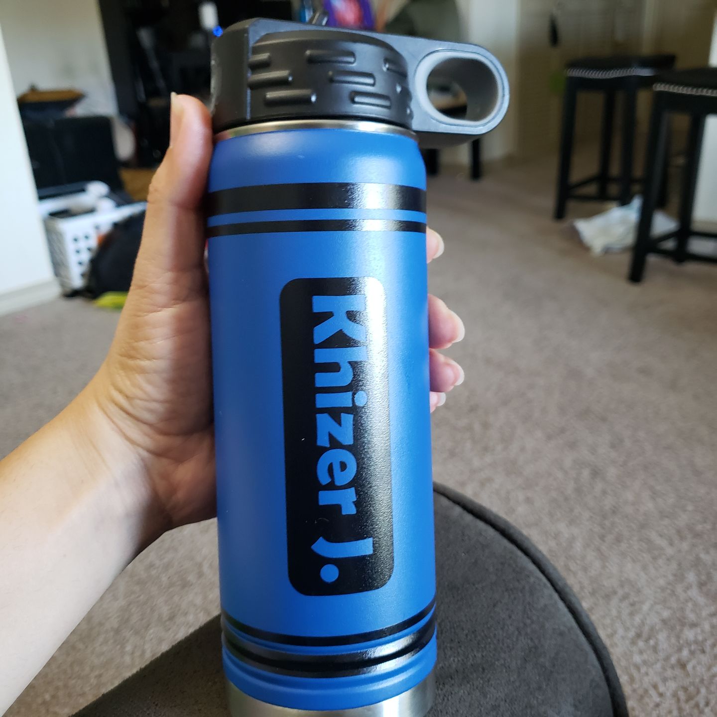 Customer photo review of Personalized Kids Color Water Bottle Tumblers
