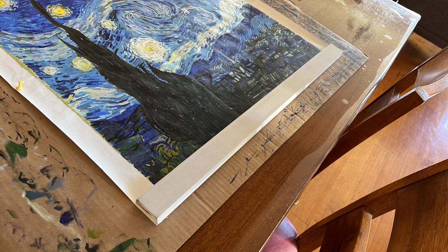 Customer photo review of Starry Night - Paint by Numbers