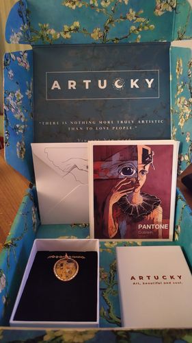 Customer photo review of Gustav Klimt The Kiss Öpücük Tablo Tasarım Kolye
