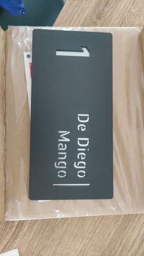 Customer photo review of Numero civico e testo modello Stencil Horizontal