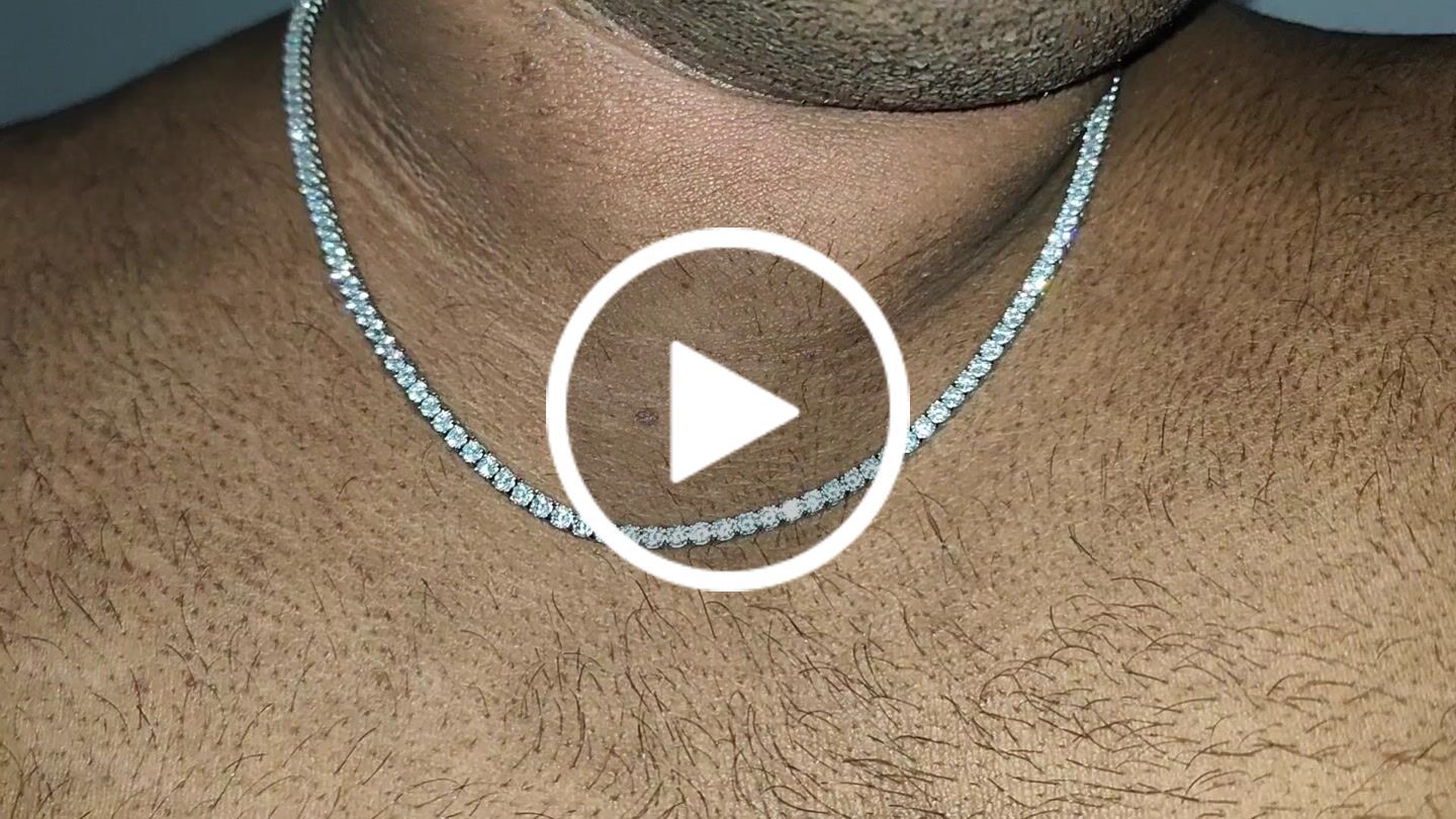 Customer video review of ICE BREAKER CHAIN. - 3MM WHITE GOLD