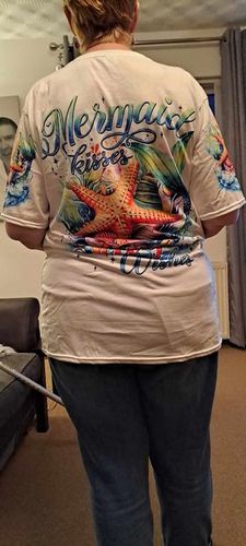 Customer photo review of MERMAID KISSES STARFISH WISHES ALL OVER PRINT - TYTD2107232