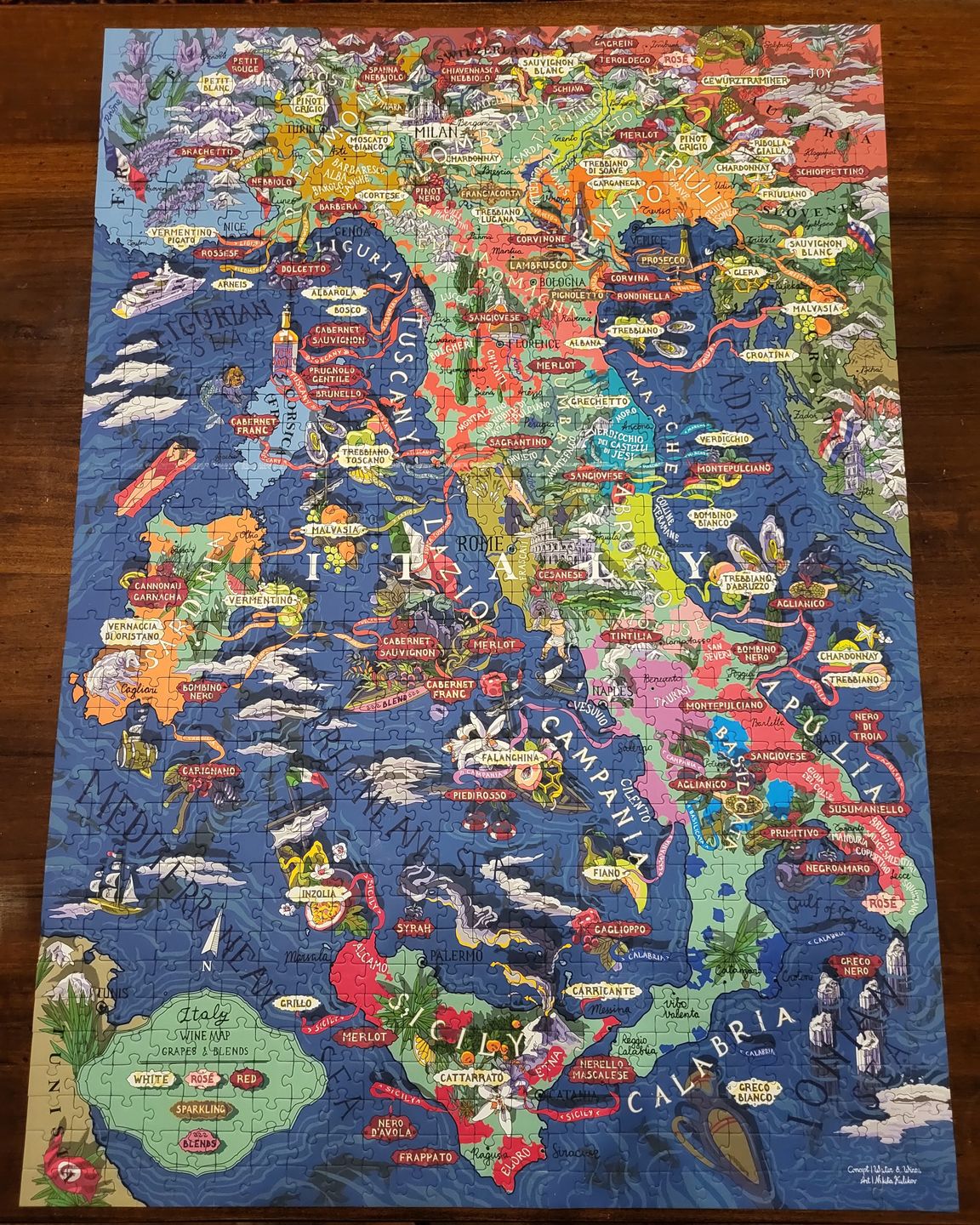Customer photo review of Wine Puzzle - Italy