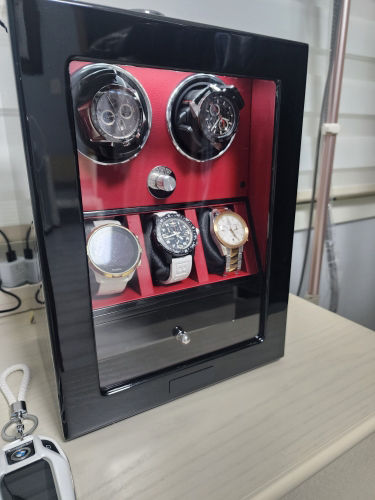 Customer photo review of Compact Design Watch Winder with Storage Organizer Case Quiet Mabuchi Motor