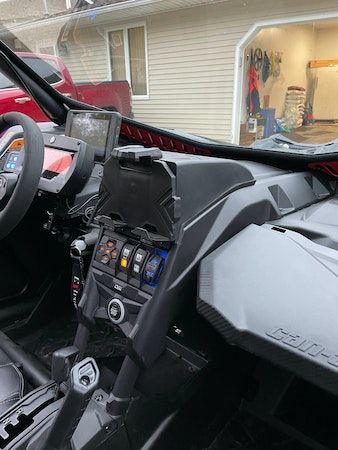 Customer photo review of Tablet Holder With Storage Box Fit Can Am Maverick X3/Max