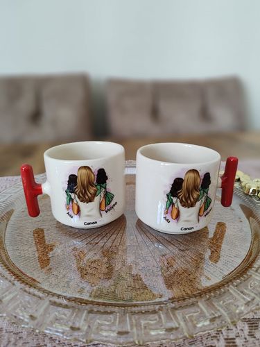 Customer photo review of Anne 2 çocuk (Tesettürsüz - Tesettürlü) el yapımı T fincan