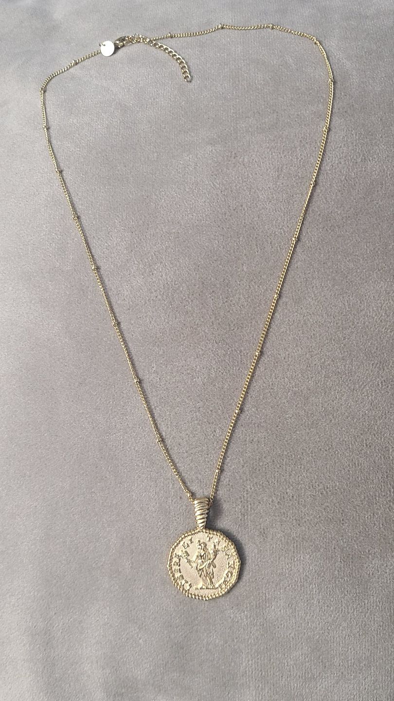 Customer photo review of Athena Coin Necklace