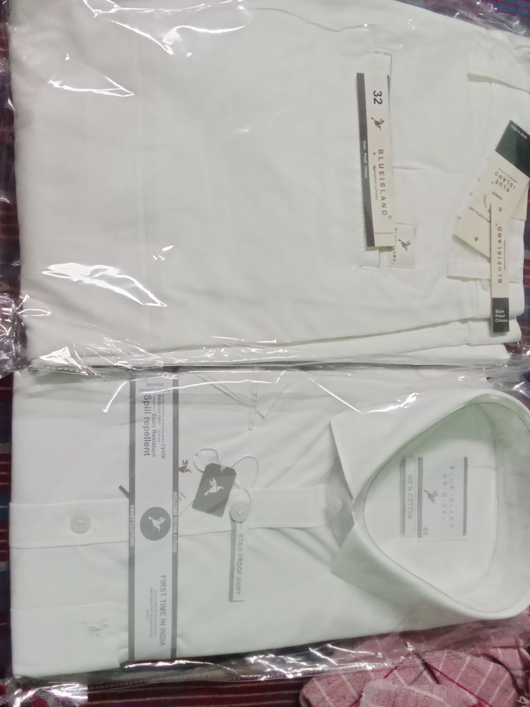 Customer photo review of Pure White Solid - Half Sleeve - Stain Proof