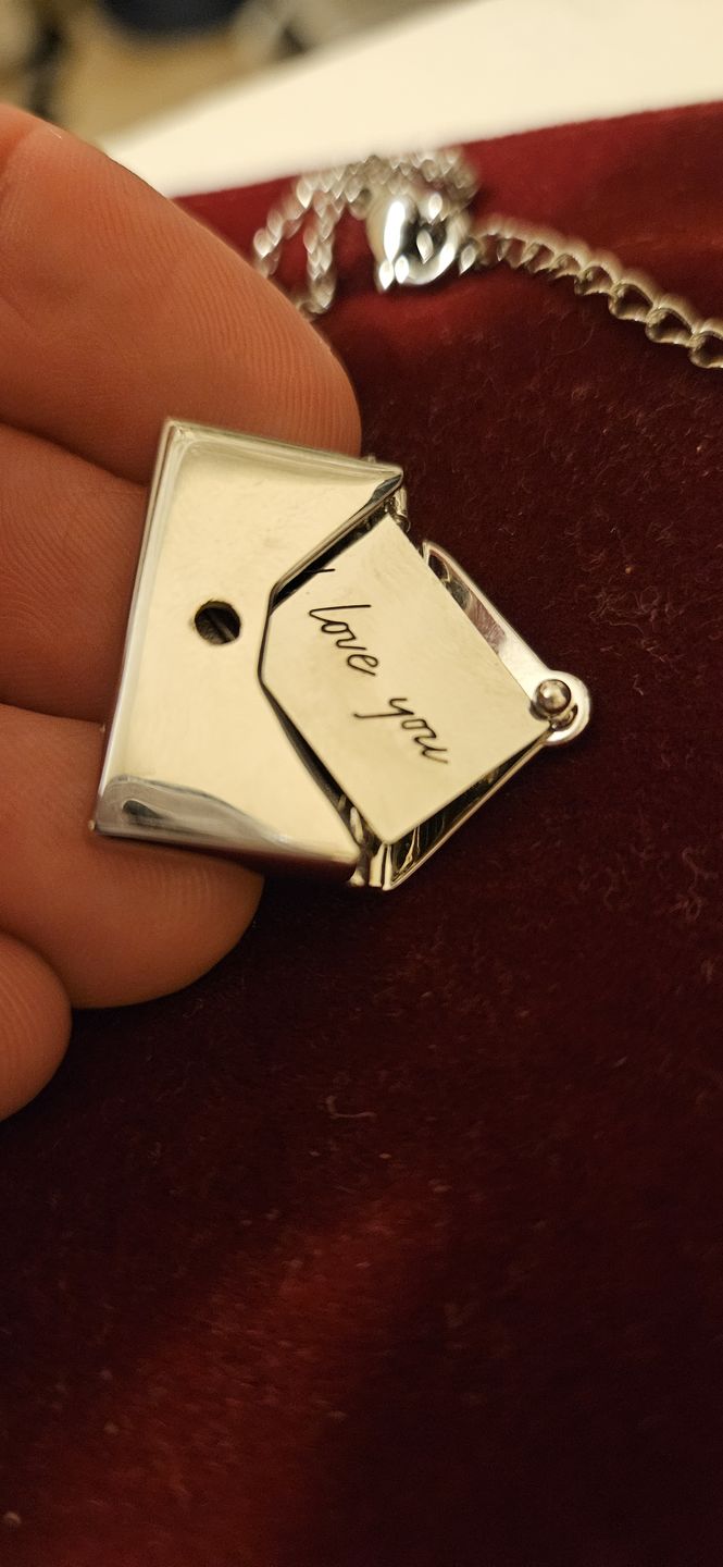 Customer photo review of Love Letter Necklace
