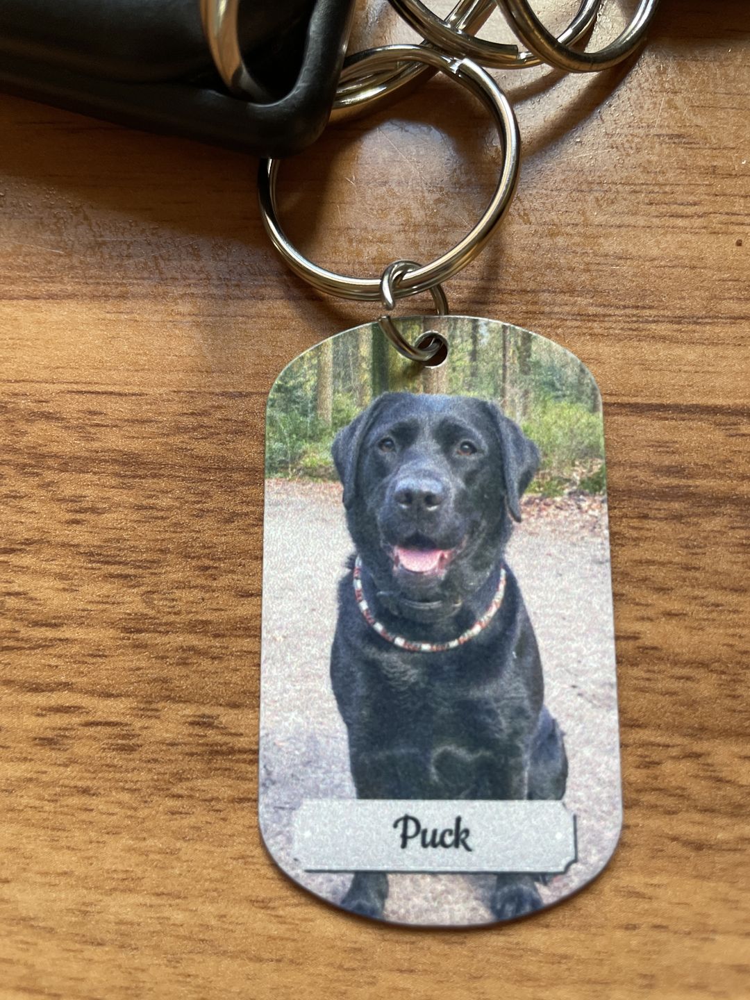 Customer photo review of Dubbele foto - Gepersonaliseerde Dog Tag sleutelhanger