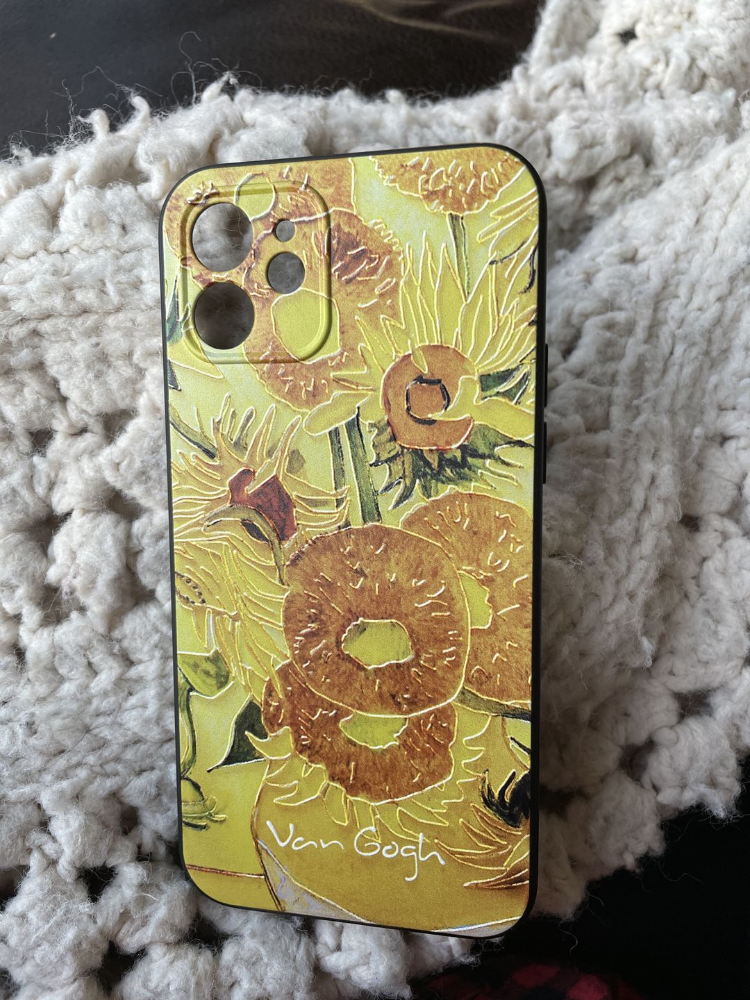 Customer photo review of Van gogh embossed iPhone cases