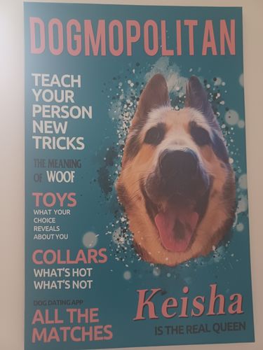 Customer photo review of Custom Pet Magazine Cover