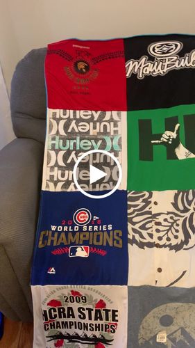 T-shirt quilt featuring chicago cubs by Judy from IL