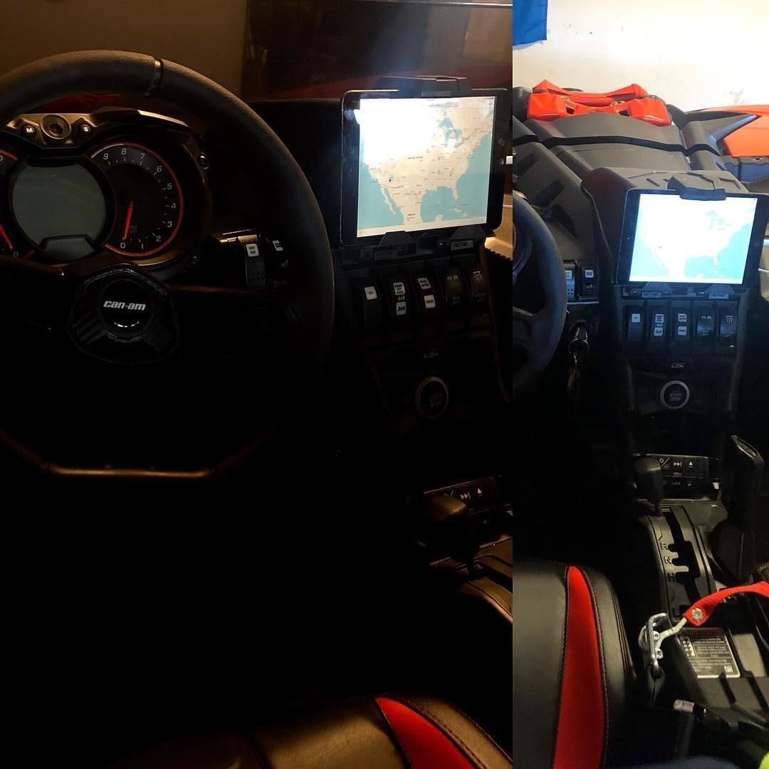 Customer photo review of Tablet Holder With Storage Box Fit Can Am Maverick X3/Max