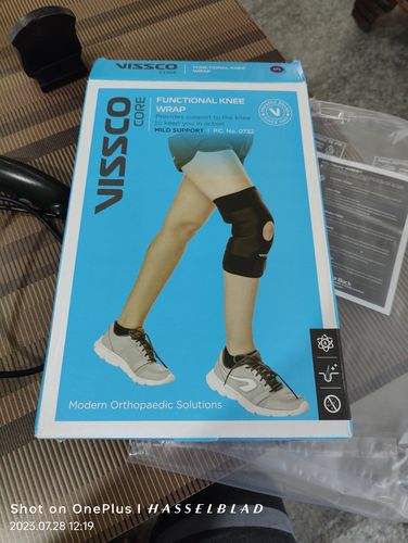 Customer photo review of Functional Knee Wrap| Provides Support to the Knee & Reduces Knee Pain (Black)