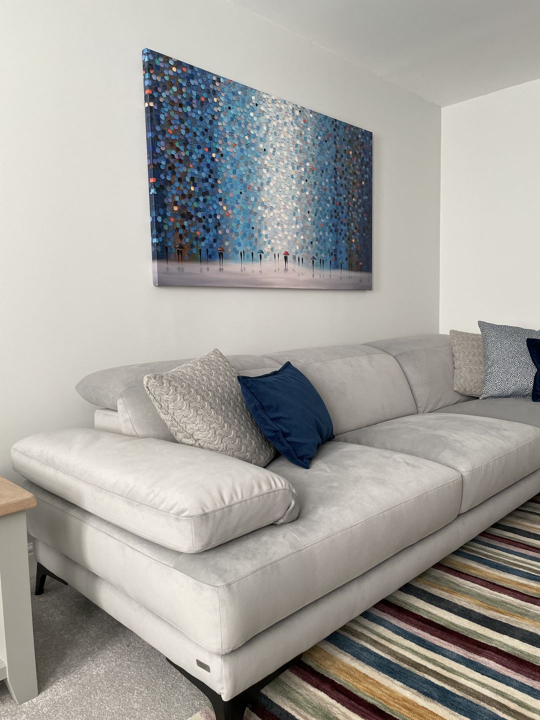 Customer photo review of Umbrellas At Night Canvas Print