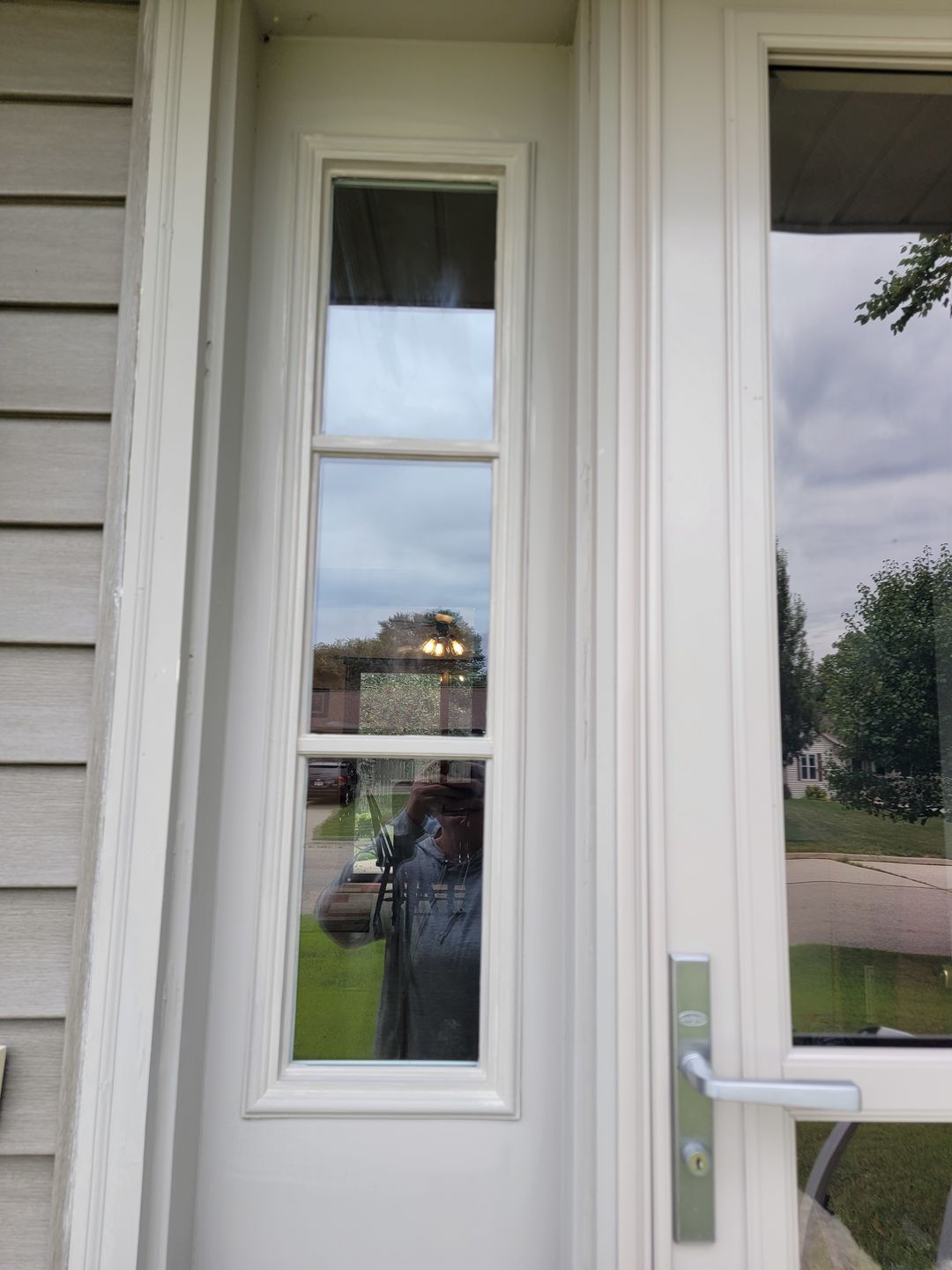 Customer photo review of Clear 3 Lite Glass and Frame Kit (Half Sidelite 10" x 38" Frame Size)
