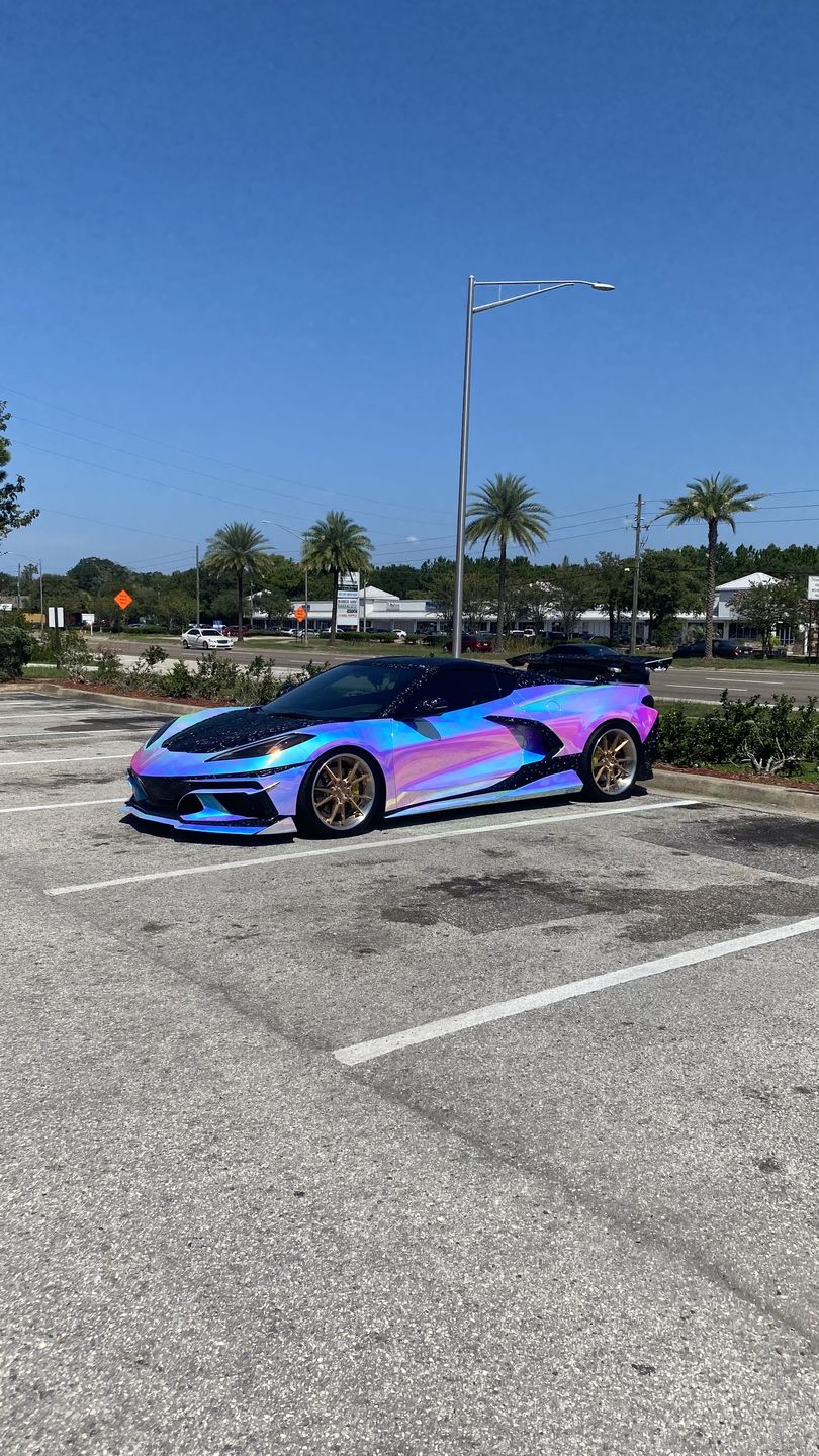 Customer photo review of Opal Chrome White Vinyl Wrap (Non-Stretchable)