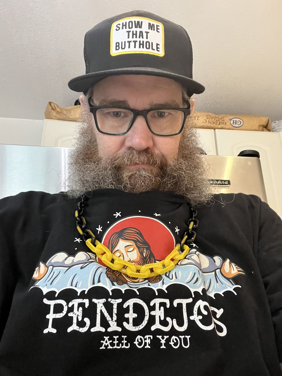 Customer photo review of Premium Pendejos, All Of You Old School OG T-shirt