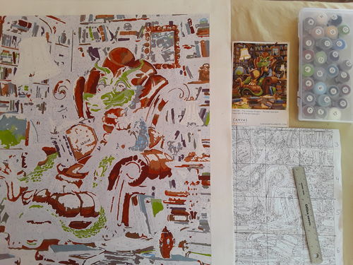 Customer photo review of The Literate Dragon - Paint by Numbers