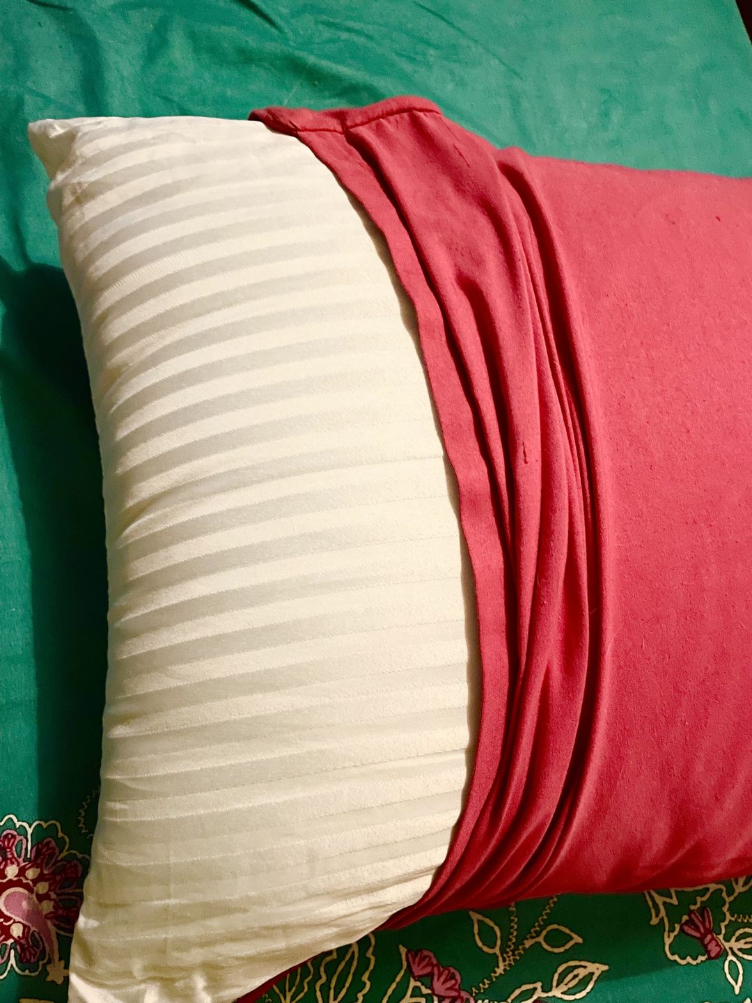Customer photo review of Fiber Roll Bed Pillow