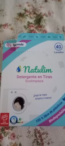 Customer photo review of Eco-Tiras de Detergente 40 lavados Natulim
