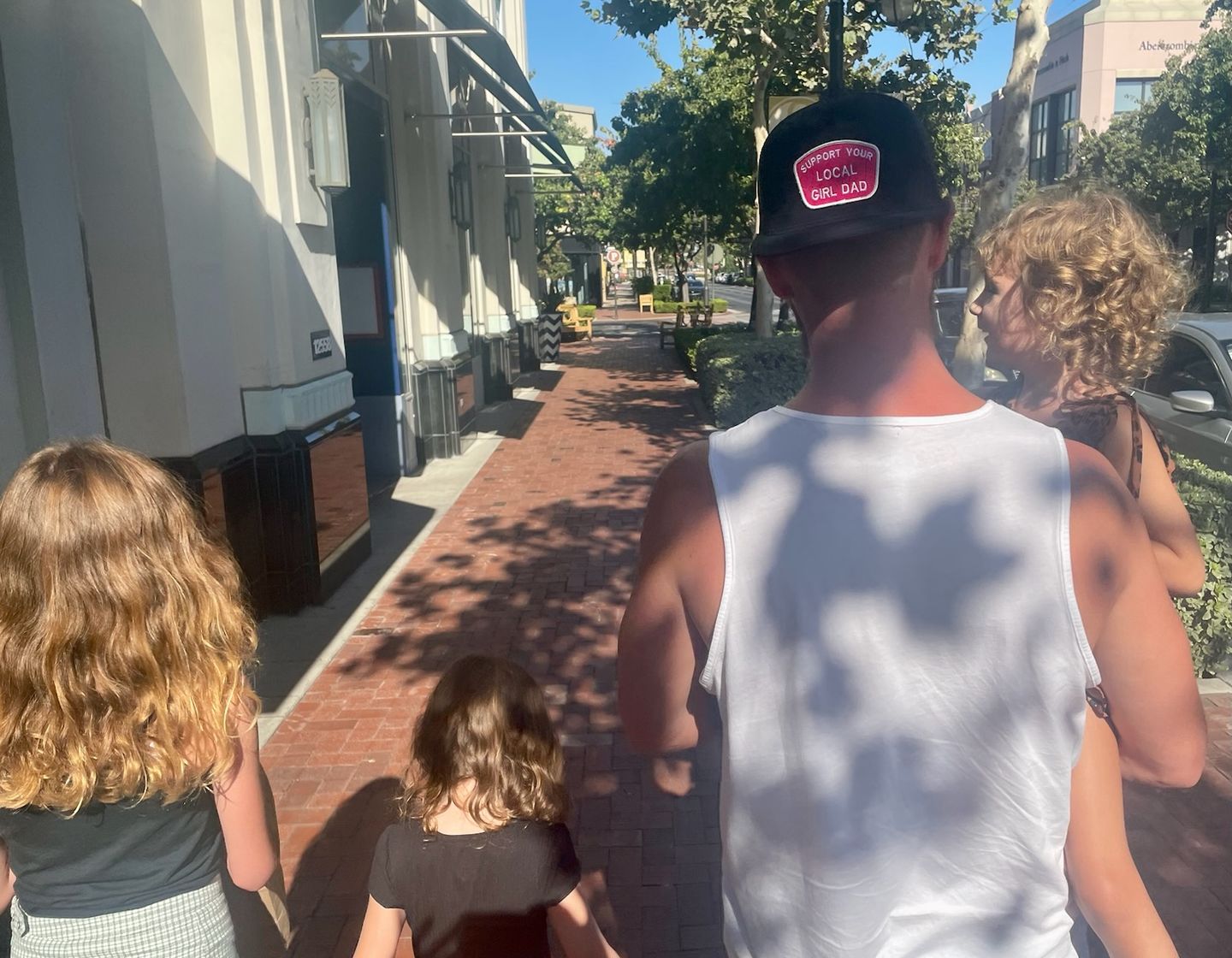 Customer photo review of Support Your Local Girl Dad Flat Bill Trucker