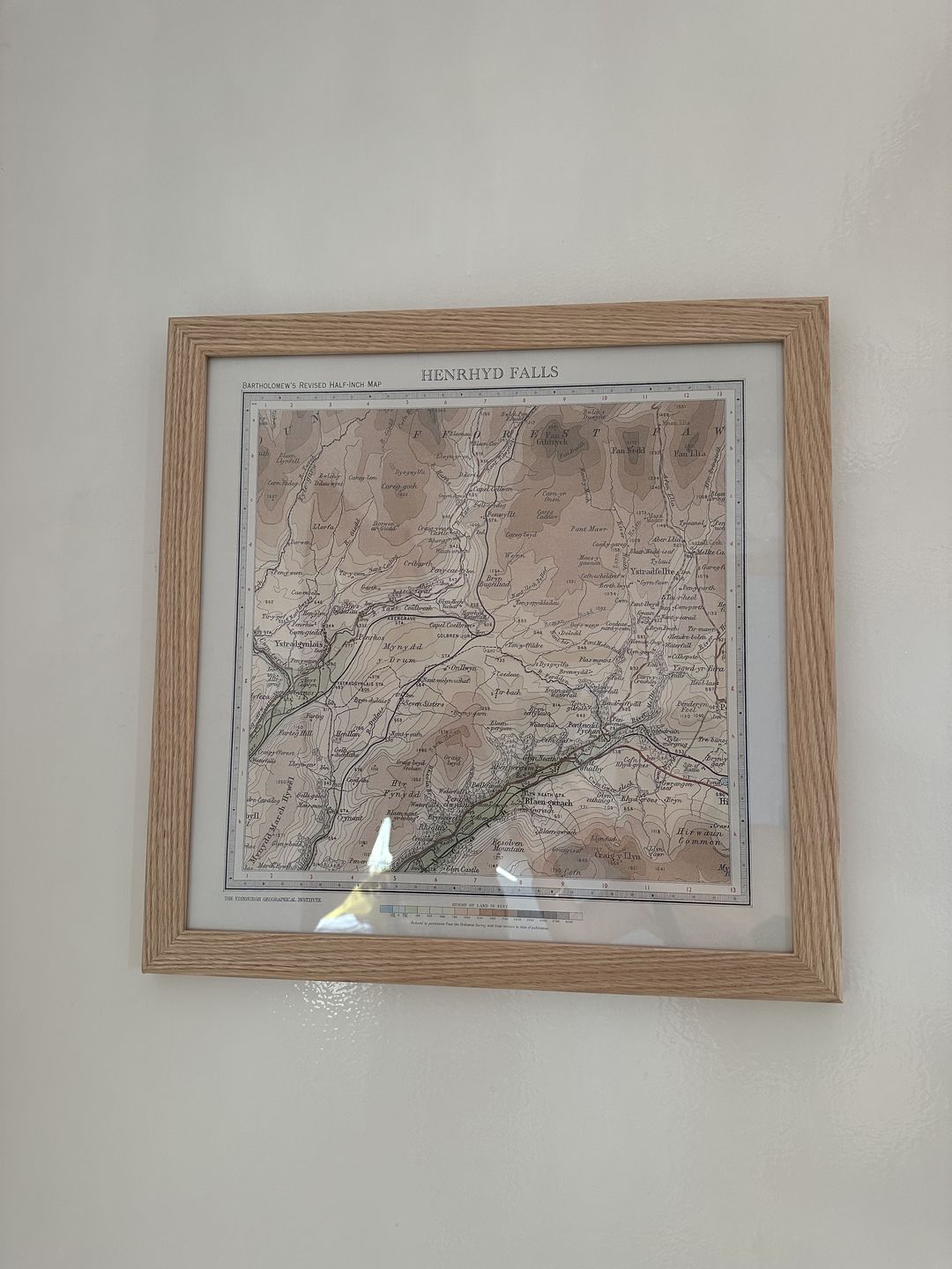 Customer photo review of Personalised Old Map - Make Your Own 1800s and 1900s Ordnance Survey Postcode Map