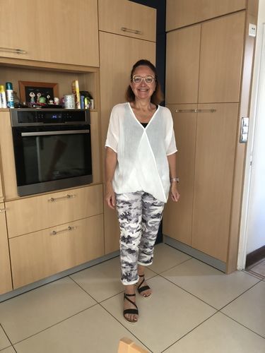 Customer photo review of Modny dwuczęściowy komplet w stylu kamuflażu