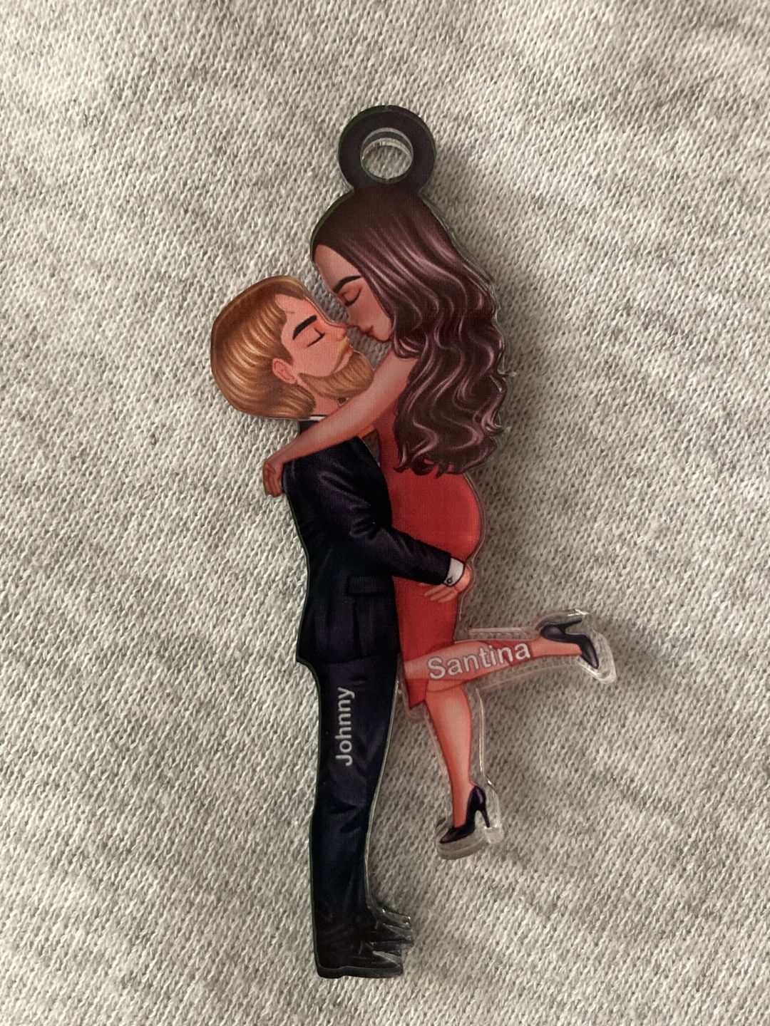 Customer photo review of Hug Couple Personalized Ornament Perfect Gift For Your Lover