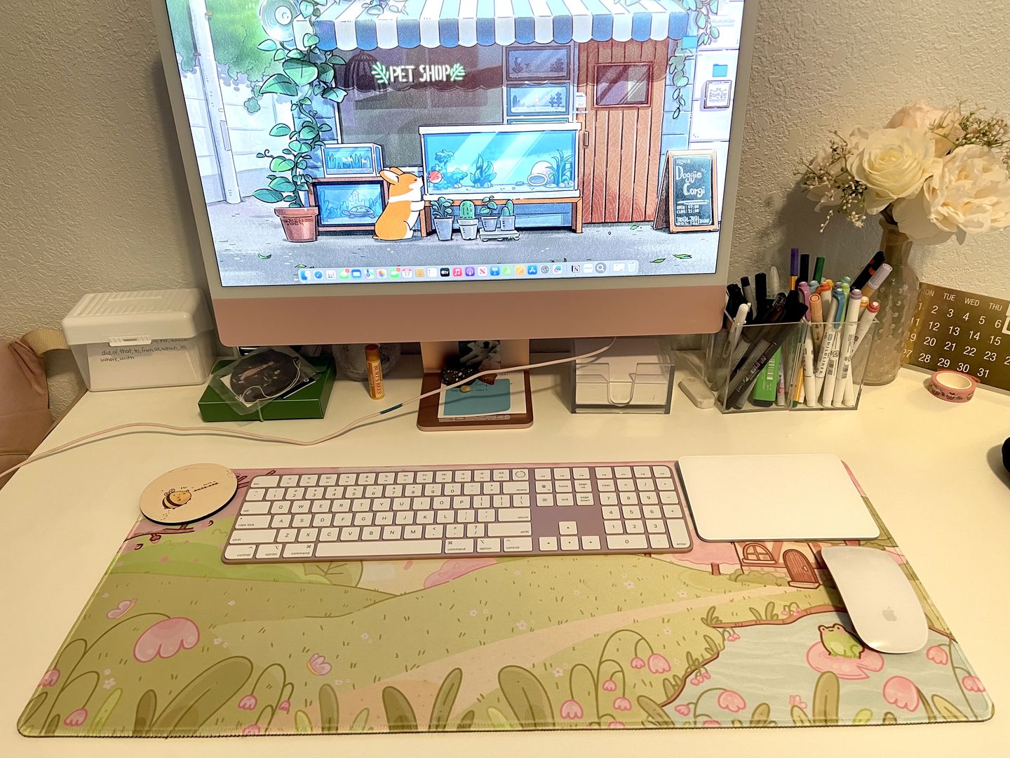 Customer photo review of Large Sakura Scene Bumblebutt Cherry Blossom Gaming Mousemat