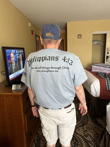 Customer photo review of God Bless America Tee