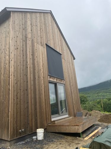 Customer photo review of SmartWings Motorized Outdoor Shades 5% Openness
