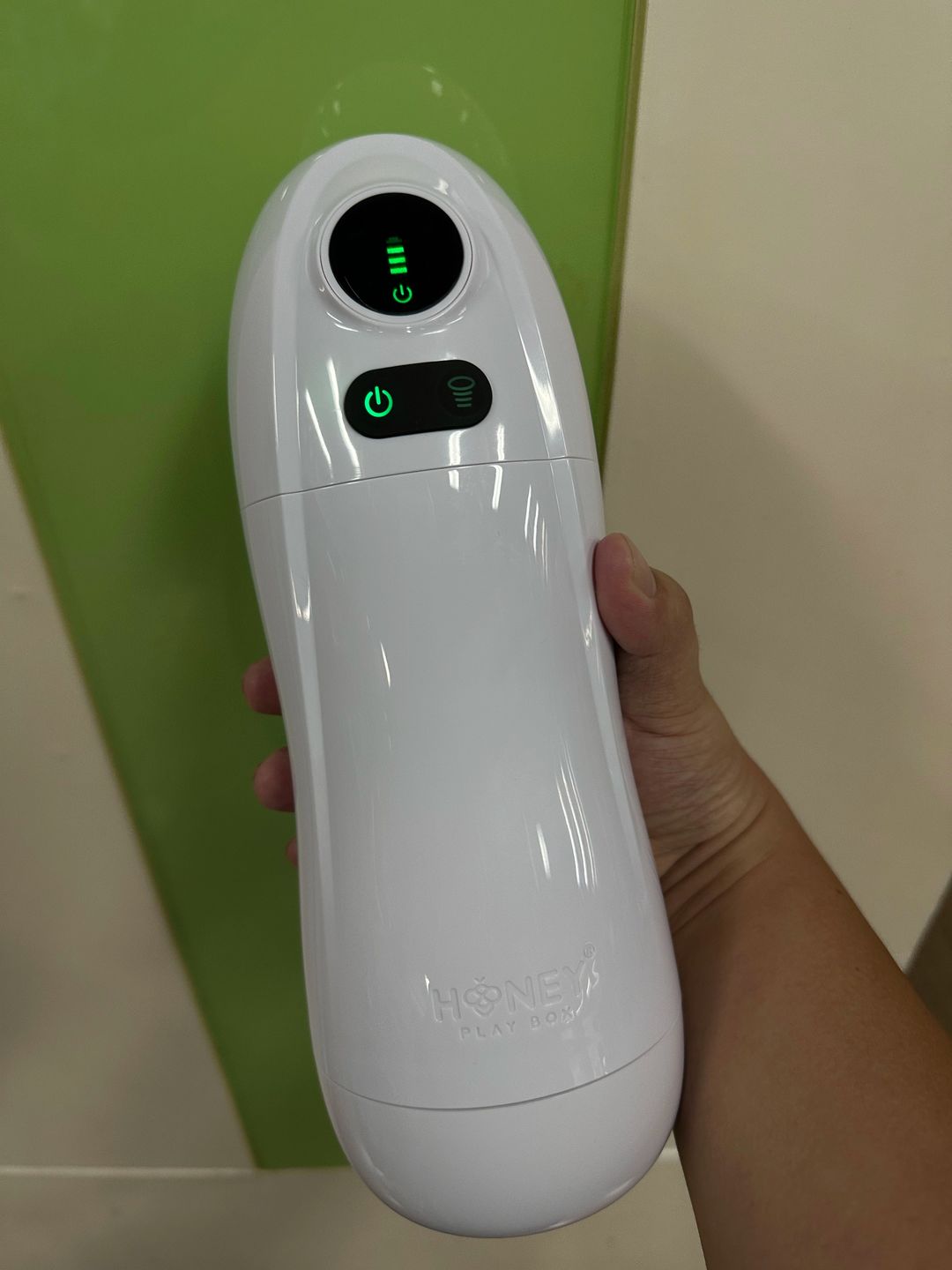 Customer photo review of KAI 2 Automatic Sucking Vibrating Male Masturbator Blowjob Sex Toy