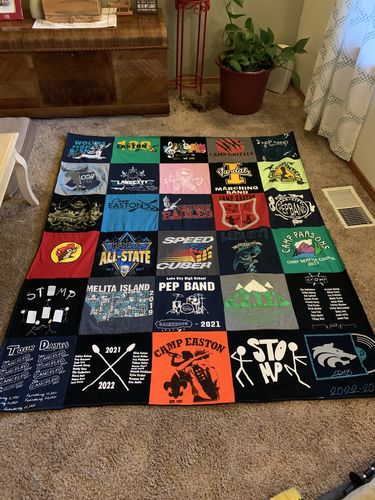 T-shirt quilt from easton high school by Holly from ID
